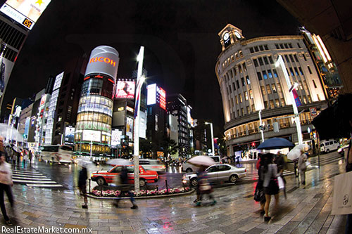 Ginza, en Tokio, Japón, ocupó el séptimo lugar entre los países con calles mejor valuadas.