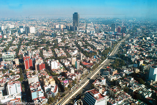 Vista aérea de la Ciudad de México.