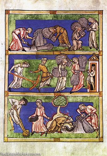 En la Edad Media, en numerosos libros de los llamados “Iluminados”, queda patente la manera en que la gente entregaba sus bienes a los señores feudales.