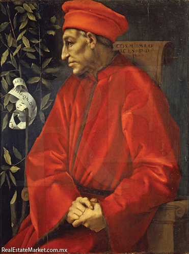 Cossimo de Medicis, uno de los más importantes banqueros del Renacimiento, en un retrato que le hiciera Pontormo.