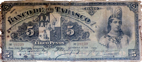 A principios del siglo XX muchas entidades de México emitían sus propios billetes