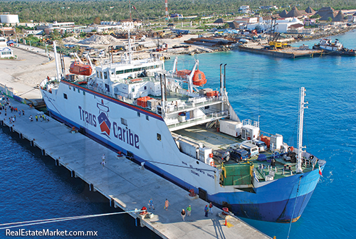 Transcaribe transporta alimentos y pasajeros de Cozumel a Punta Venado