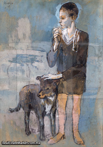 Niño con un perro, Pablo Picasso
