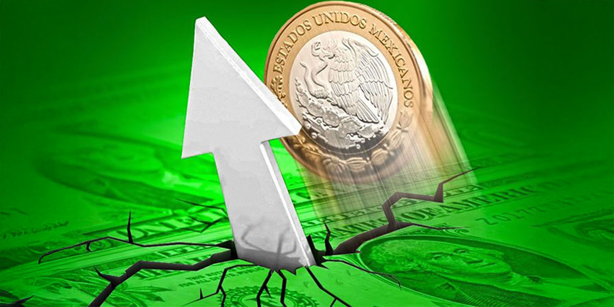 Peso mexicano arranca la semana con fuerza frente al dólar.