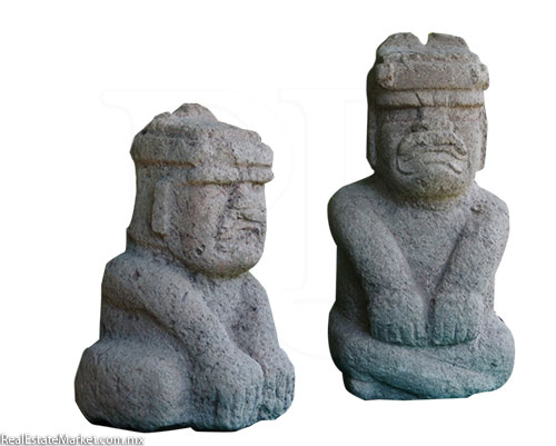 Objetos de origen olmeca recuperados en Morelos y que datan del periodo Peclásico Medio (800 - 300 a.C.) 