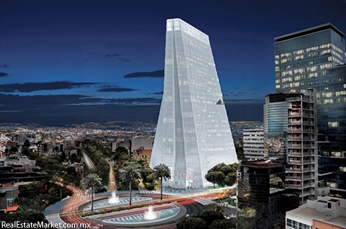 Torre Manacar en Paseo de la Reforma, Ciudad de México.