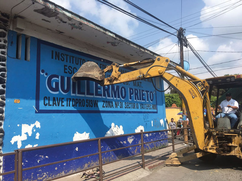 Real Estate,Demolición de primaria en Yautepec, Morelos. La SEP informó reparaciones para 12,931 centros escolares.