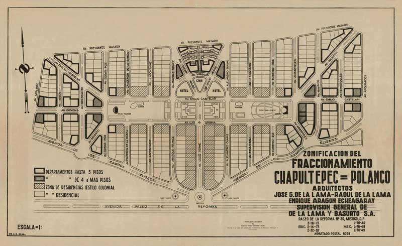 Real Estate Market &amp;amp; Lifestyle,Real Estate,Polanco,Crónica de la transformación en Polanco, Trazo  de A.R. Silva para la zonificación del fraccionamiento Chapultepec-Polanco, en la década de los años 30. 