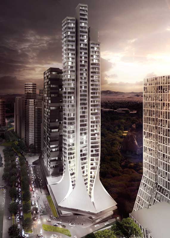 Real Estate Market &amp; Lifestyle,Real Estate,Arquitectura Disruptiva,Los arquitectos más influyentes del mundo,¿Continuará débil la construcción?, Torre Residencial Bora, por Zaha Hadid, en la Ciudad de México.