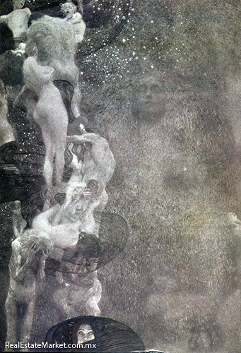 “La Filosofía”, de Gustav Klimt. Destruido en 1945 en el incendio del castillo de Immendorf