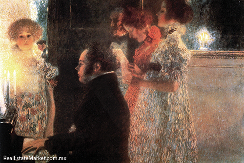 “Schubert en el piano”, de Gustav Klimt, se perdió cuando el partido nazi, en retirada, lo incendió en 1945