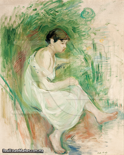 Bn camisa (Marthe).<br />1894 Óleo sobre lienzo. ·<br />Berthe Morisot