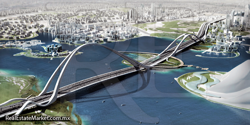 Puente que conecta a Burj Dubai y Deira