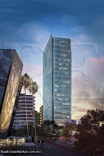 La Torre Vistral ubicada en el corredor Insurgentes se construye con la certificacón LEED Gold for Core & Shell