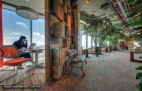 Oficinas de Google en Tel Aviv, donde la naturaleza es parte fundamental del trabajo