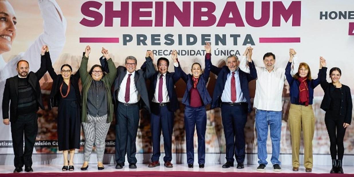 Sheinbaum inicia precampaña con un gran equipo