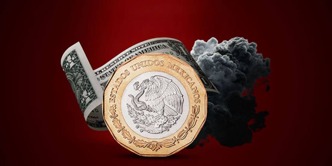 Peso se debilita ante dólar en jornada marcada por aversión al riesgo