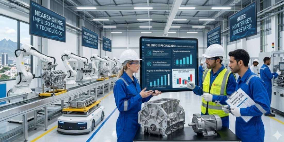 Nearshoring impulsa salarios y acelera la transformación del empleo industrial