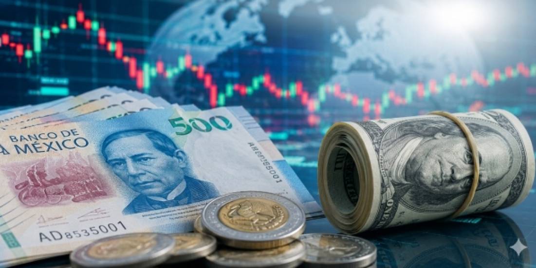 El peso se fortalece y toca las 17.20 unidades por dólar
