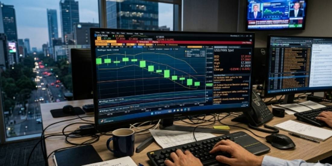 Peso mexicano mantiene tendencia positiva pese a cautela global